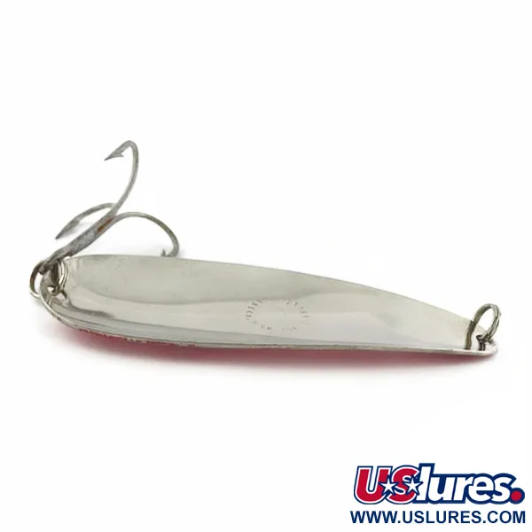 Vintage   Herter's Spoon, 3/4oz nickel/red eyes fishing spoon #23939