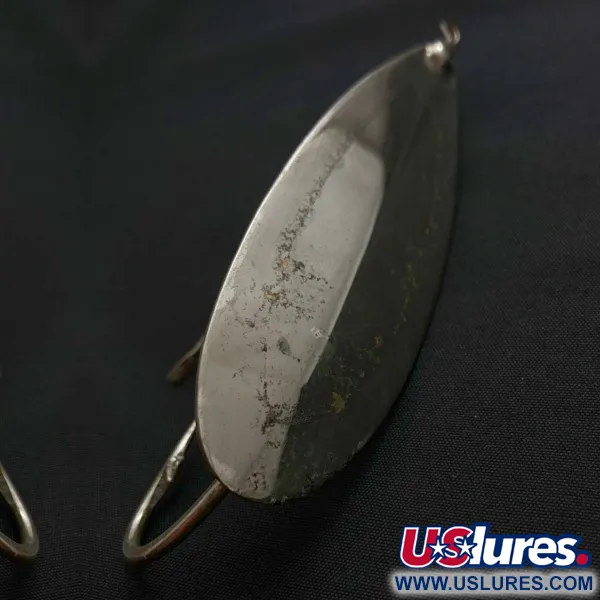 Vintage   Johnson Silver Minnow Weedless, 1oz nickel fishing spoon #23943