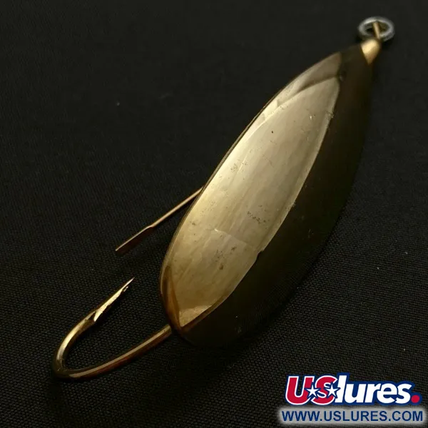 Vintage   Johnson Silver Minnow Weedless, 1/2oz  Crystal (Golden Crystal) fishing spoon #23944