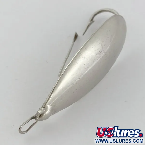 Vintage   Johnson Silver Minnow Weedless, 1/3oz nickel fishing spoon #23945