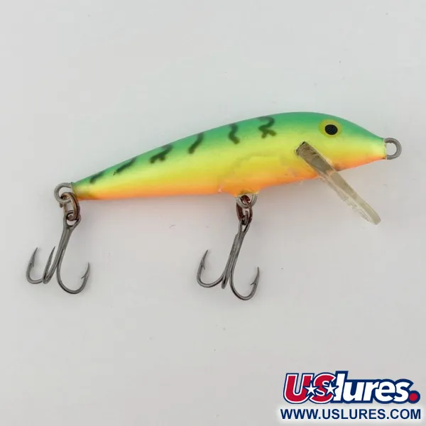 Vintage   Rapala Countdown CD7, 1/4oz Fire tiger fishing lure #23946