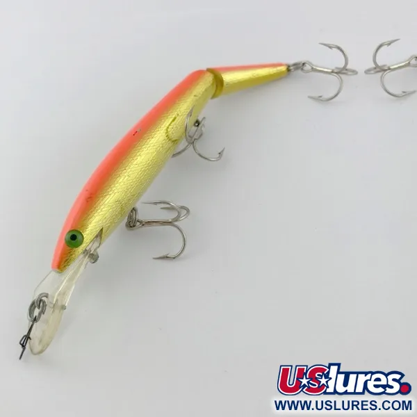 Vintage   Rebel Fastrac  F12 Jointed, 2/5oz Gold/Orange fishing lure #23952