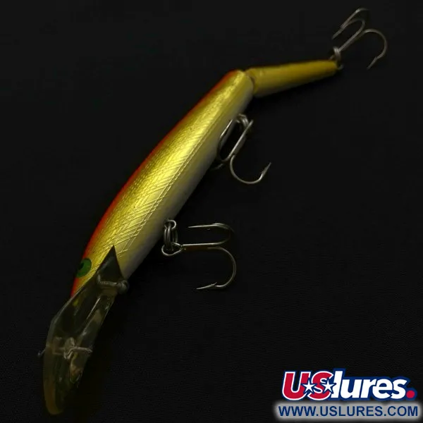 Vintage   Rebel Fastrac  F12 Jointed, 2/5oz Gold/Orange fishing lure #23952