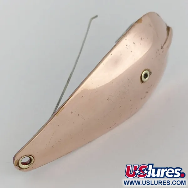 Vintage   Master Weedless Wiggler Augues Bait , 2/3oz copper/red fishing spoon #23963