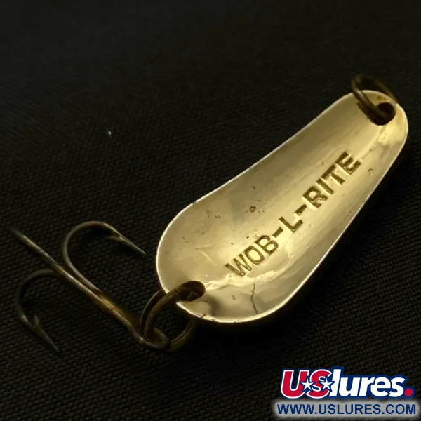 Vintage  Acme Wob-L-Rite, 3/16oz gold fishing spoon #23964