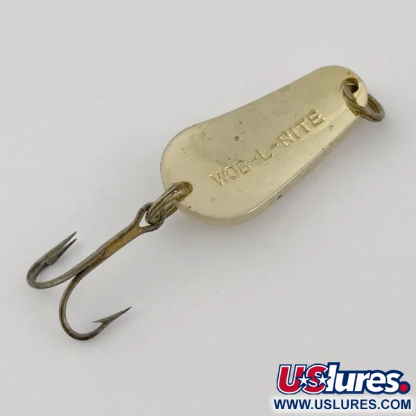 Vintage  Acme Wob-L-Rite, 3/16oz gold fishing spoon #23964
