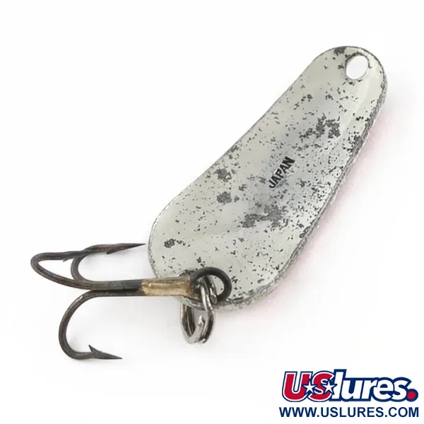 Vintage   Dura Pack Spoon japan, 1/4oz nickel/white/red fishing spoon #23965