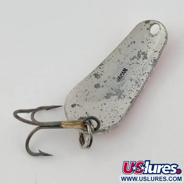 Vintage   Dura Pack Spoon japan, 1/4oz nickel/white/red fishing spoon #23965