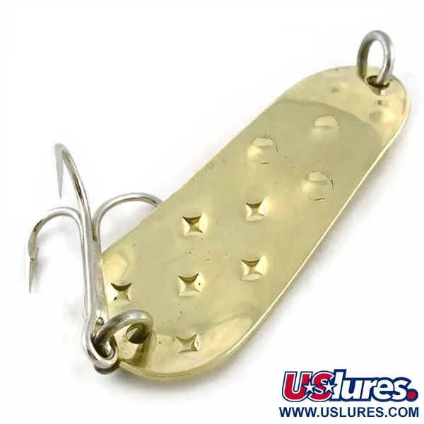 Vintage   Luhr Jensen Alpena Diamond, 1/2oz nickel/green fishing spoon #23966