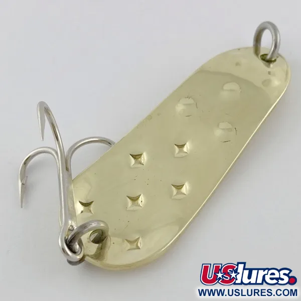 Vintage   Luhr Jensen Alpena Diamond, 1/2oz nickel/green fishing spoon #23966