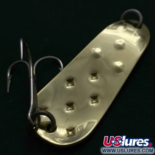 Vintage   Luhr Jensen Alpena Diamond, 1/2oz nickel/green fishing spoon #23966