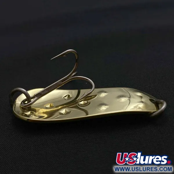 Vintage   Luhr Jensen Alpena Diamond, 1/2oz nickel/green fishing spoon #23966