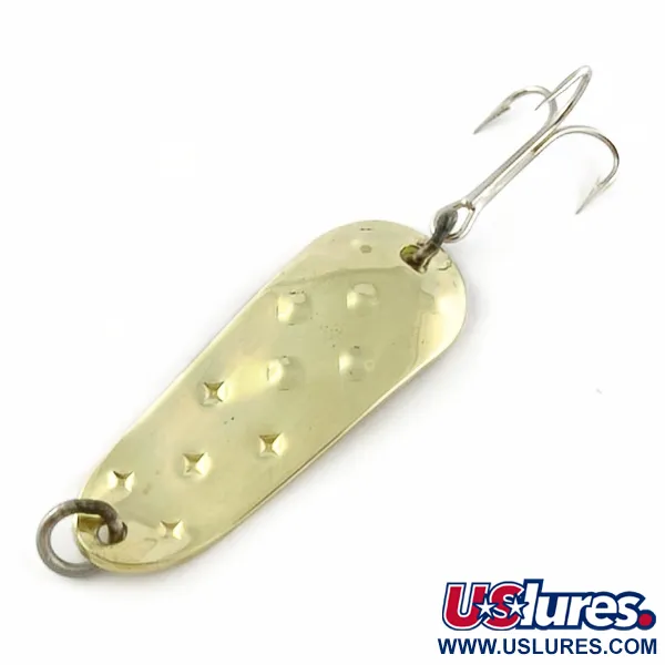 Vintage   Luhr Jensen Alpena Diamond, 1/2oz nickel/green fishing spoon #23966