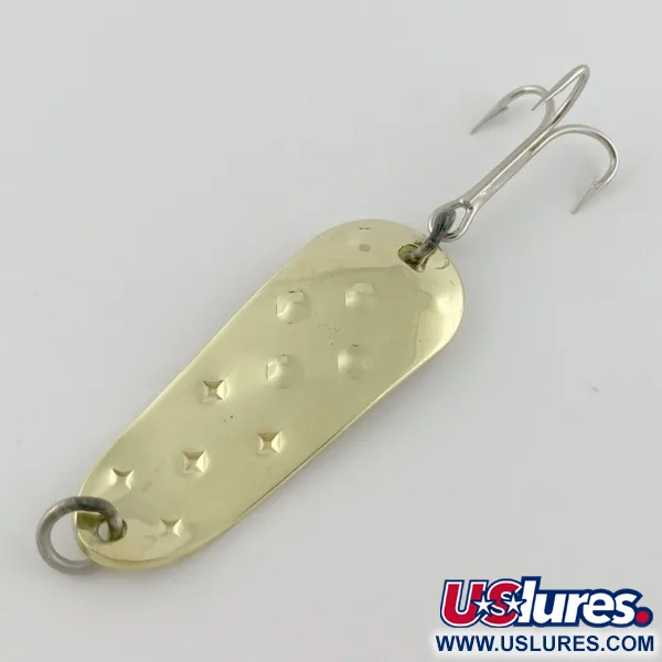 Vintage   Luhr Jensen Alpena Diamond, 1/2oz nickel/green fishing spoon #23966