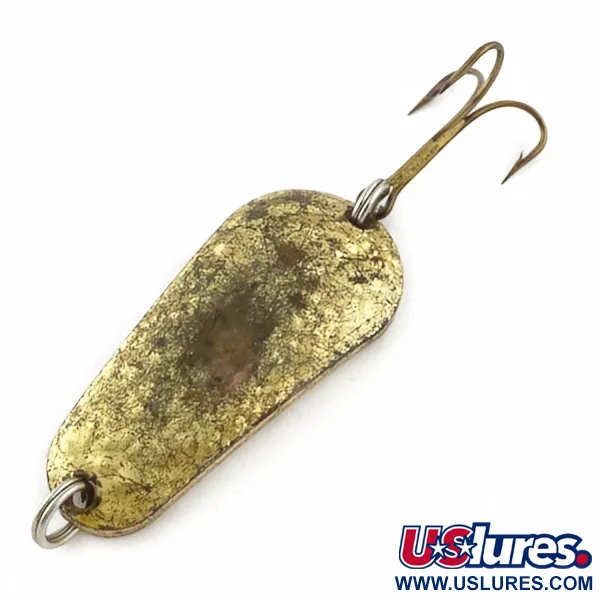 Vintage  Acme Wob-L-Rite Crystal, 1/2oz gold Crystal fishing spoon #23975