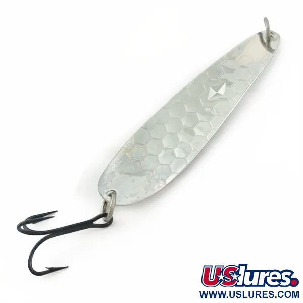 Vintage   Luhr Jensen Diamond King 4, 1/2oz nickel fishing spoon #23978