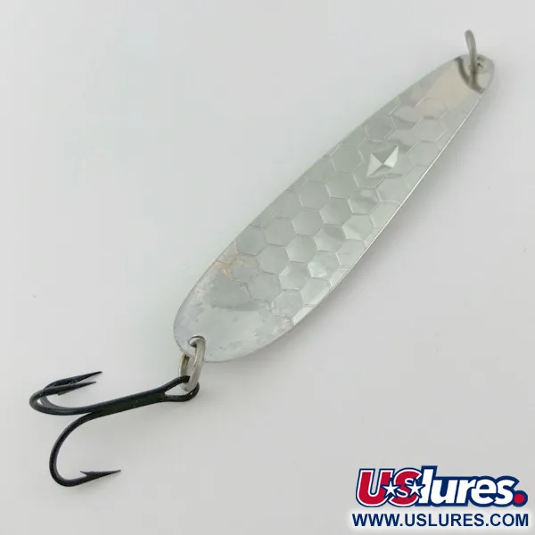Vintage   Luhr Jensen Diamond King 4, 1/2oz nickel fishing spoon #23978