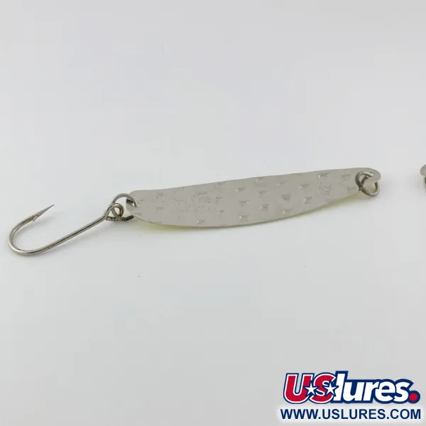 Vintage   Luhr Jensen Flutter Spoon 35, 1/4oz silver fishing spoon #23981