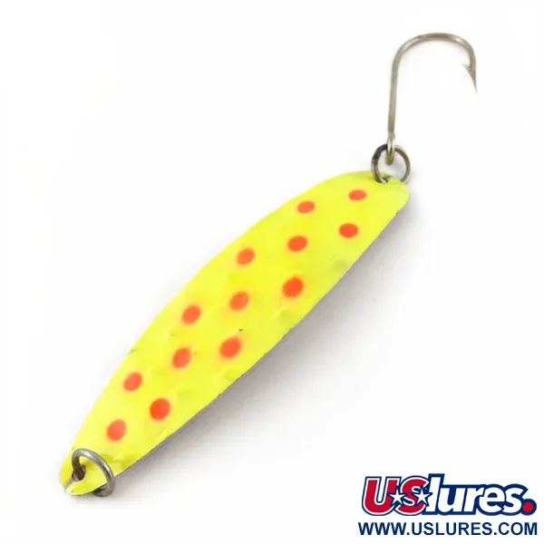 Vintage   Luhr Jensen Flutter Spoon 35, 1/4oz silver fishing spoon #23981