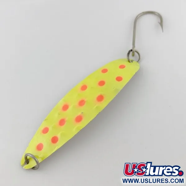 Vintage   Luhr Jensen Flutter Spoon 35, 1/4oz silver fishing spoon #23981