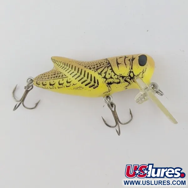 Vintage   Rebel Crickhopper Ultralight, 3/32oz Yellow Grasshopper fishing lure #23997