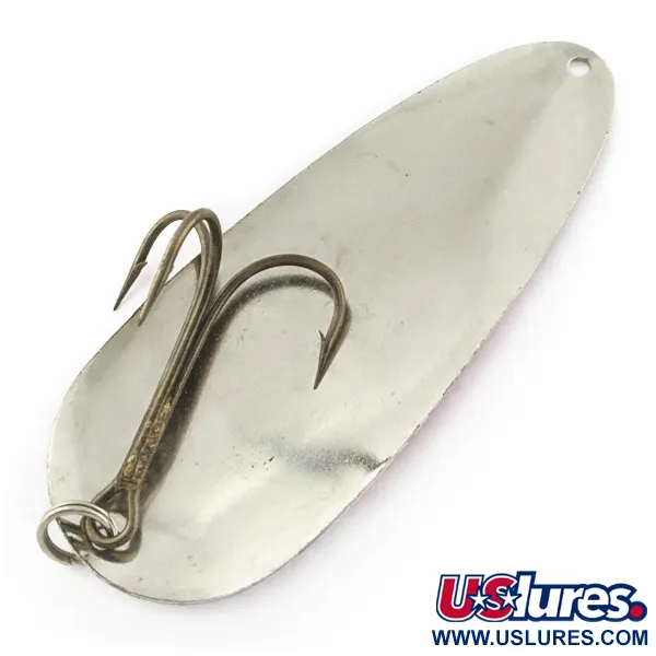 Vintage  Lindy / Little Joe Lindy Gator , 1 2/3oz red/white/nickel fishing spoon #24009