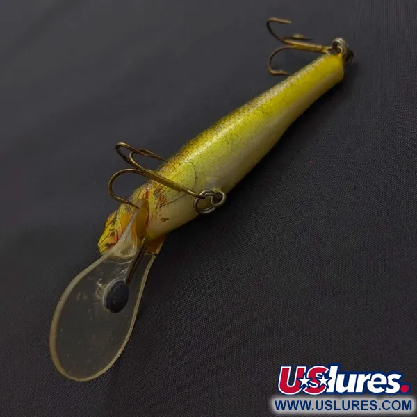 Vintage  Bagley Bait Bagley Balsa Small Fry Perch, 1/2oz Perch fishing lure #24010