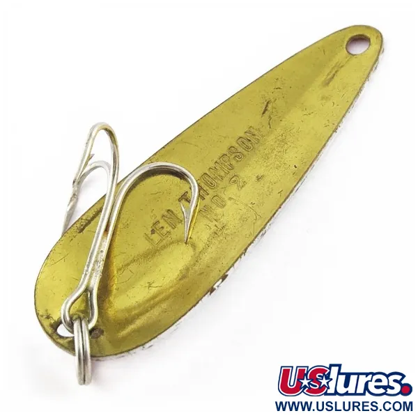 Vintage    Len Thompson #2, 1oz red/gold fishing spoon #24013