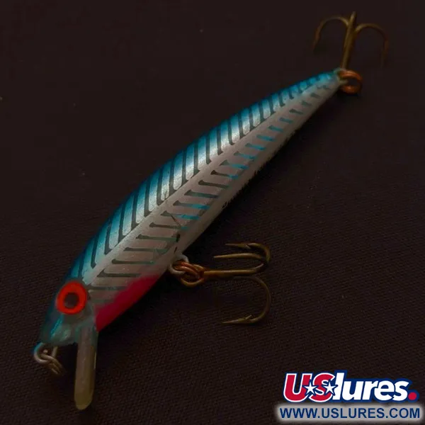Vintage   Rebel Ghost Minnow, 1/8oz blue fishing lure #24015