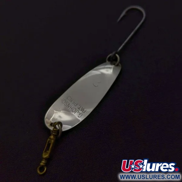 Vintage   Luhr Jensen LG Johnson #2, 3/32oz Nickel fishing spoon #24020
