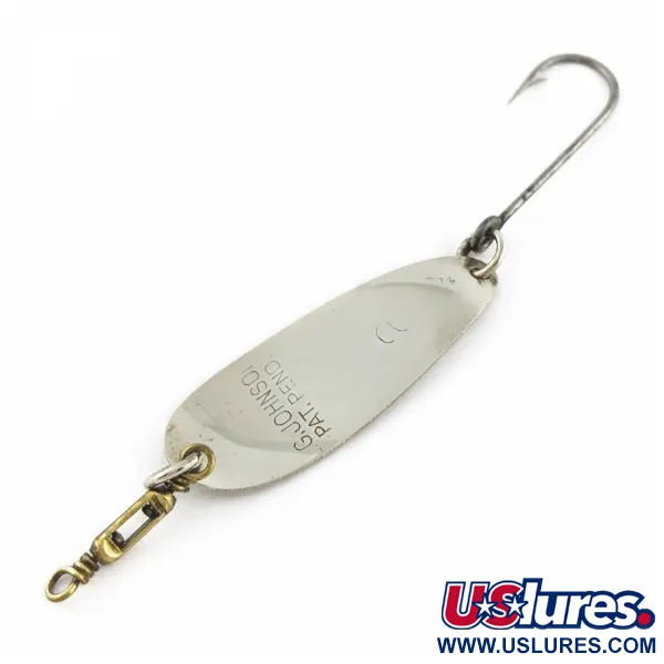 Vintage   Luhr Jensen LG Johnson #2, 3/32oz Nickel fishing spoon #24020