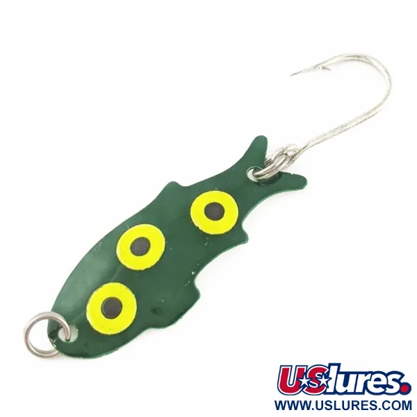 Vintage   Shoff's Big Triple Teazer, 1/16oz Frog fishing spoon #24022