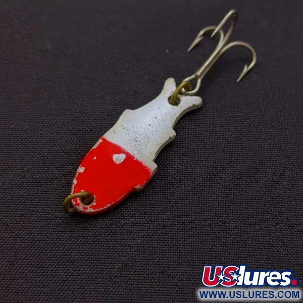 Vintage   Shoff's Triple Teazer, 1/8oz  Red / White fishing spoon #24023