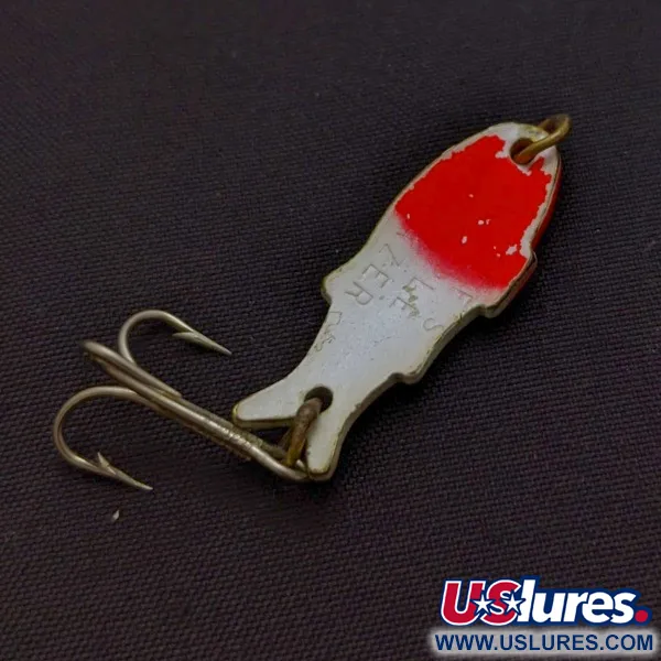 Vintage   Shoff's Triple Teazer, 1/8oz  Red / White fishing spoon #24023