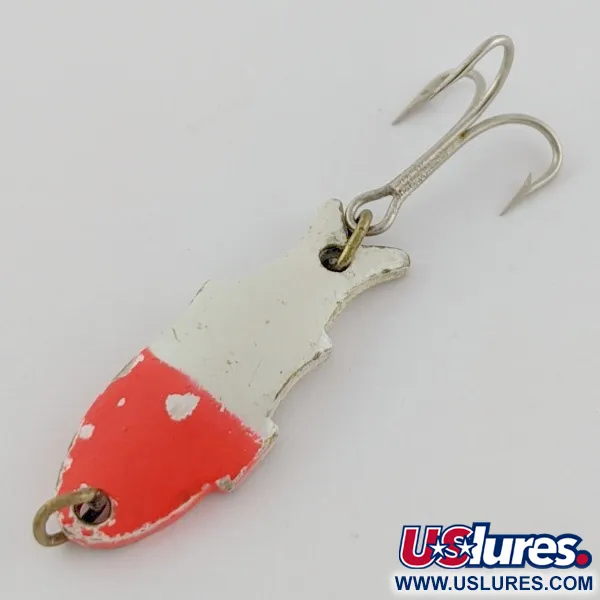 Vintage   Shoff's Triple Teazer, 1/8oz  Red / White fishing spoon #24023