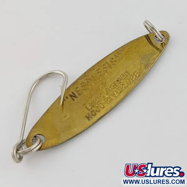 Vintage   Luhr Jensen Needlefish 1, 1/16oz Frog fishing spoon #24025