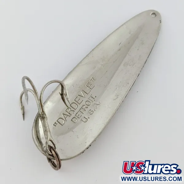 Vintage  Eppinger Dardevle Detroit (1930s), 1oz Black Devle fishing spoon #24040