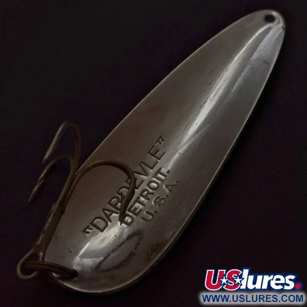 Vintage  Eppinger Dardevle Detroit (1930s), 1oz Black Devle fishing spoon #24040