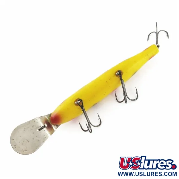 Vintage  Creek Chub Bait Company Creek Chub Pikie , 3/4oz Yellow fishing lure #24056