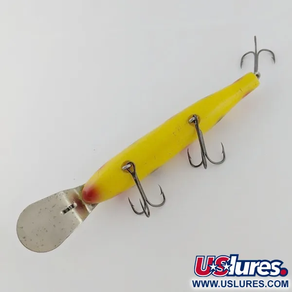 Vintage  Creek Chub Bait Company Creek Chub Pikie , 3/4oz Yellow fishing lure #24056