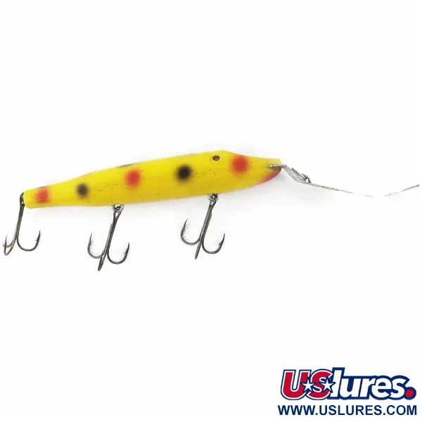 Vintage  Creek Chub Bait Company Creek Chub Pikie , 3/4oz Yellow fishing lure #24056