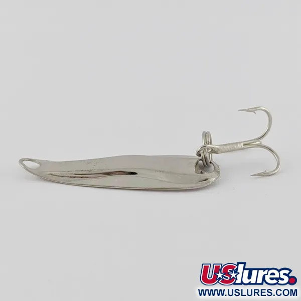 Vintage   Luhr Jensen Hot Shot W, 3/64oz nickel fishing spoon #24061