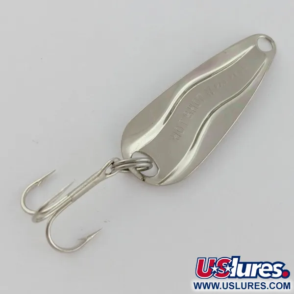 Vintage   Luhr Jensen Hot Shot W, 3/64oz nickel fishing spoon #24061