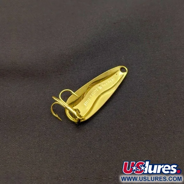 Vintage   Luhr Jensen Hot Shot W, 3/64oz gold fishing spoon #24062