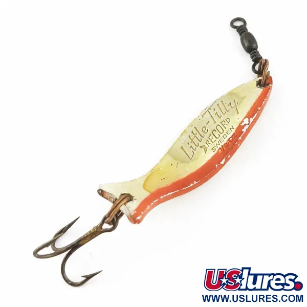 Vintage   Little Tilly Record Sweden, 1/4oz gold fishing spoon #24067