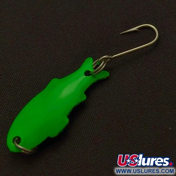 Vintage   Shoff's Triple Teazer, 1/32oz green fishing spoon #24070