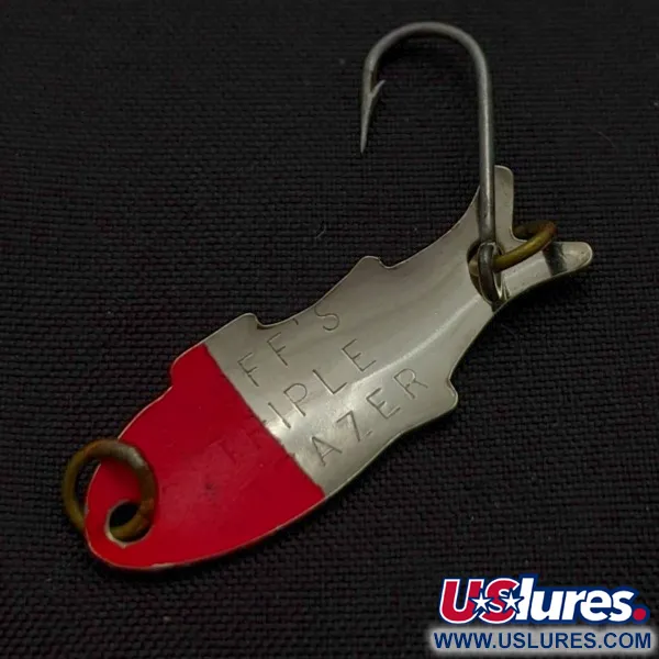 Vintage   Shoff's Triple Teazer, 1/32oz  Red / Nickel fishing spoon #24071