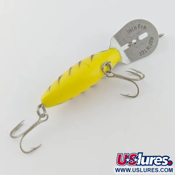 Vintage   Storm Hot'N'Tot Thin Fin, 1/4oz yellow fishing lure #24074