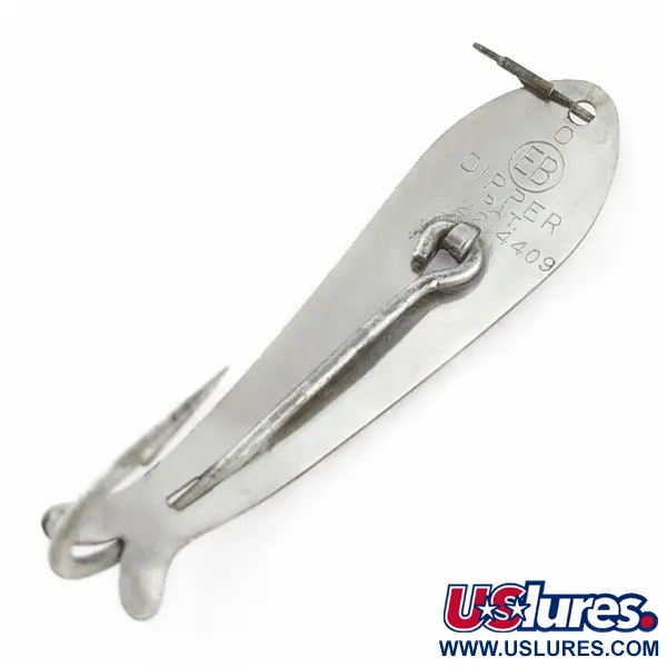 Vintage   EB Dipper Weedless, 3/16oz Nickel fishing spoon #24086
