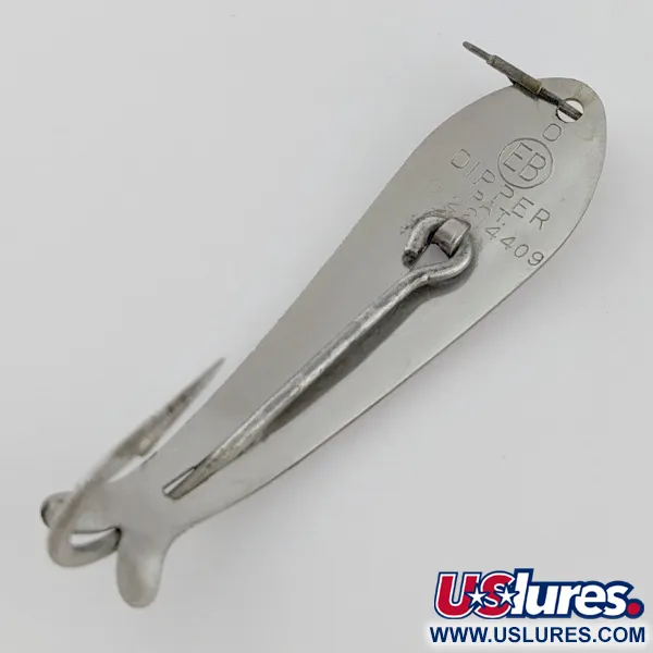 Vintage   EB Dipper Weedless, 3/16oz Nickel fishing spoon #24086